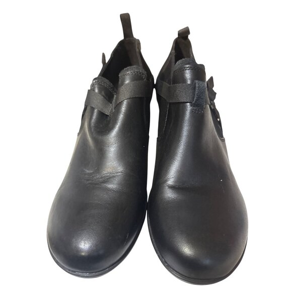 Merrell Womens 8.5 Black Leather‎ & Elastic Heeled Shoes Size 8.5 - Picture 2 of 8